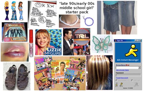Late 90searly 00s Middle School Girl Starter Pack Starter Packs Middle School Girls