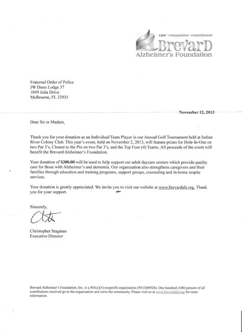 Cover letters should be around three paragraphs long and include specific examples from your past experience that make you qualified for the position. Golf tournament Donation Letter Template Samples | Letter ...