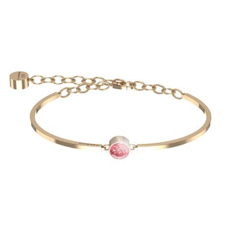 Candy Rebecca Bracelet Pink Gold Plated Bronze Swarovski Stone Bwsbor29