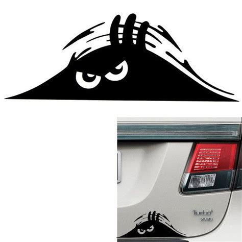 funny car trunk creeper peeking out vinyl decal by designninjasnet custom vinyl stickers car