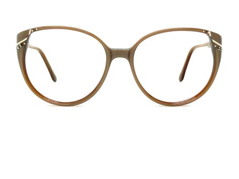 80s Round Eyeglasses New Old Stock Taupe Round Eyeglass Etsy