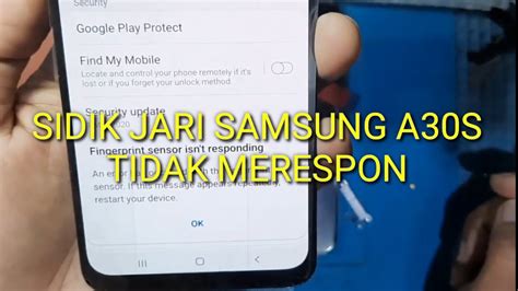Mengatasi Sidik Jari Tidak Merespon Samsung A30s Youtube