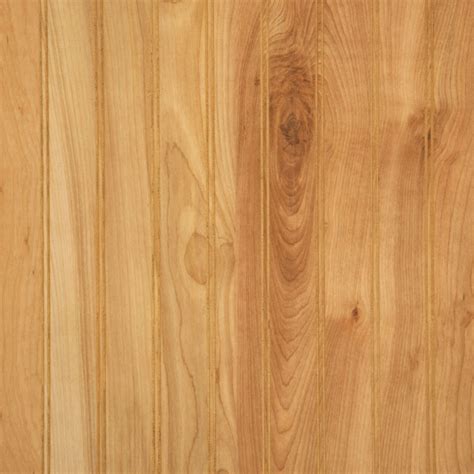 Natural Birch Beadboard Paneling Woodgrain Finish Panels