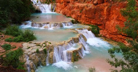 Hike To Beaver Falls Havasupai Campground