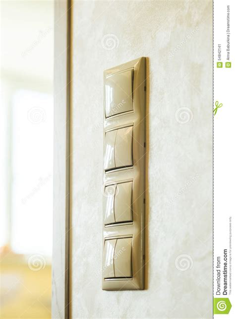Electrical Switch On The Wall Stock Image Image Of Activate