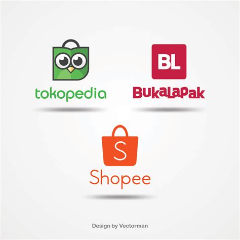 Search for static and animated icons with consistent quality. Logo Marketplace - Bukalapak Tokopedia Shopee ~ Vektorman