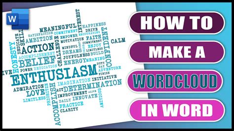 How To Make A Word Cloud In Word Create An Easy Word Cloud Youtube