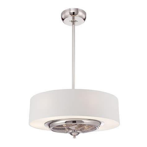 A drum ceiling light fixture made from wood will add a feeling of warmth; Chrome and Cream Drum Shade Ceiling Fan | Ceiling fan ...