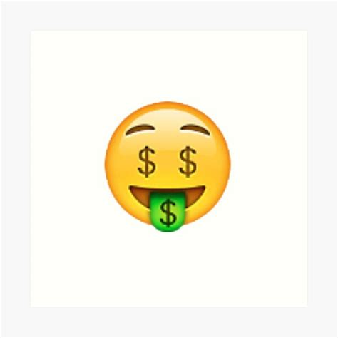 Money Emoji Art Print For Sale By Victoriab 123 Redbubble