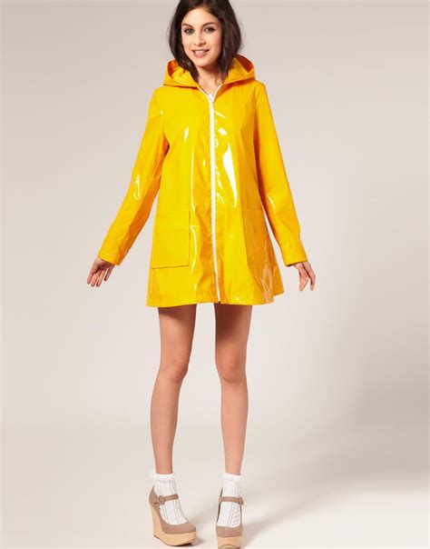 Yellow Rain Jacket Yellow Rain Jacket Stylish Raincoats Coat Outfit