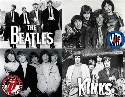 The Beatles The Who The Rolling Stones The Kinks Cantores Bandas