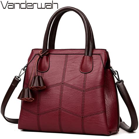 Genuine Leather Luxury Designer Handbags For Women Casual Tote