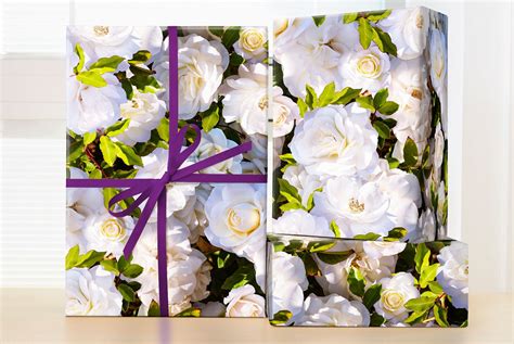 Rose Wrapping Paper White Rose Wrapping Paper Rose Wedding Etsy Uk