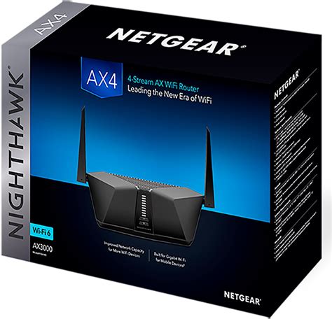 Best Buy Netgear Nighthawk Ax4 4 Stream Ax3000 Wi Fi 6 Router Black