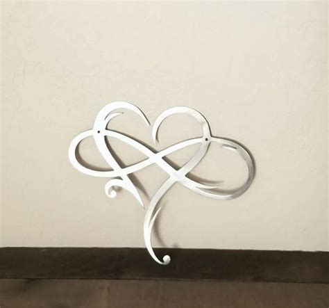 Metal Heart Infinity Sign Infinity Symbol With Heart Etsy Metal