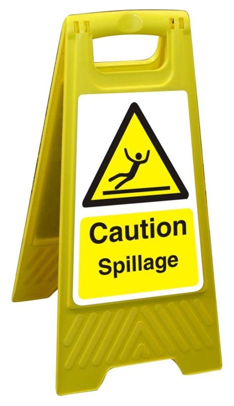 Seco Caution Spillage Floor Standing Sign 300mm X 600mm