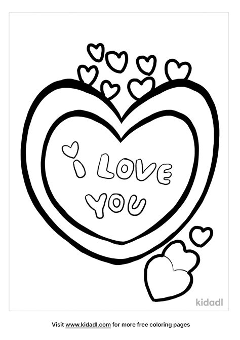 Free I Love You Coloring Page Coloring Page Printables Kidadl