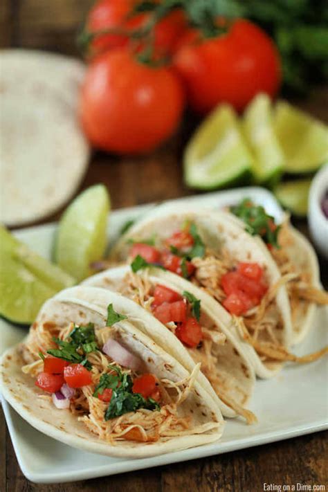 Crockpot Chicken Ranch Tacos Recipe Only 4 Ingredients