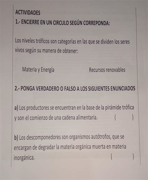 2 Ponga Verdadero O Falso A Los Siguientes Enunciadosayuda Con La