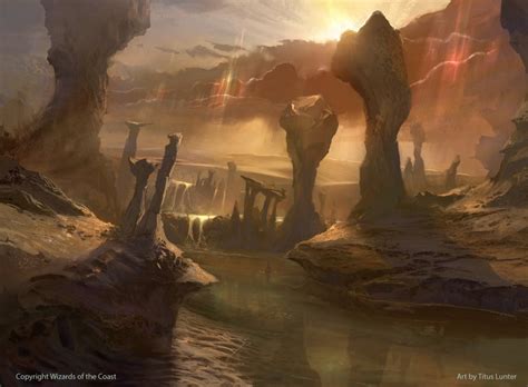 Mtg Art Canyon Slough From Amonkhet Set By Titus Lunter Art Of Magic