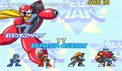 Mega Man 2 The Power Fighters Arcade Artwork Select Screen