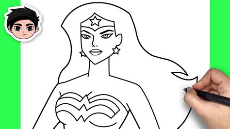 How To Draw Wonder Woman Easy Step By Step Tutorial Youtube