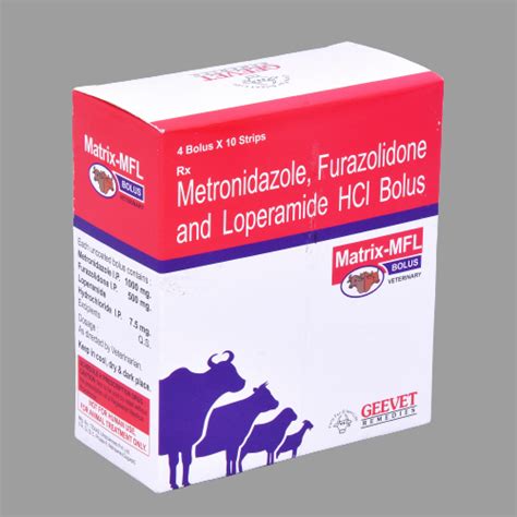Metronidazole Furazolidone Loperamide Bolus Ingredients Animal Extract