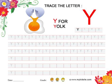 Tracing Worksheet For Letter Y