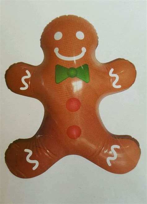 Inflatable Gingerbread Man Christmas Candyland Decoration Brown 155 X