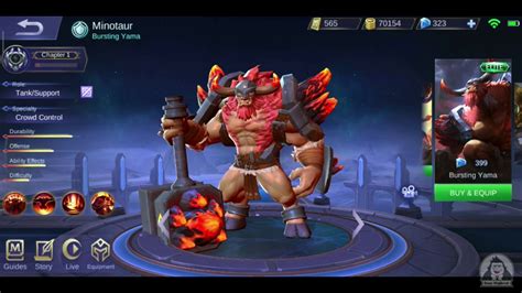 Minotaur Mobile Legends Hero All Skin And Skill Description July