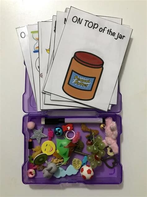 Your preschooler is now undergoing a lot of physical development, and soon enough will be able to independently climb, walk and run. Language Task Box with Trinkets, spatial concepts ...