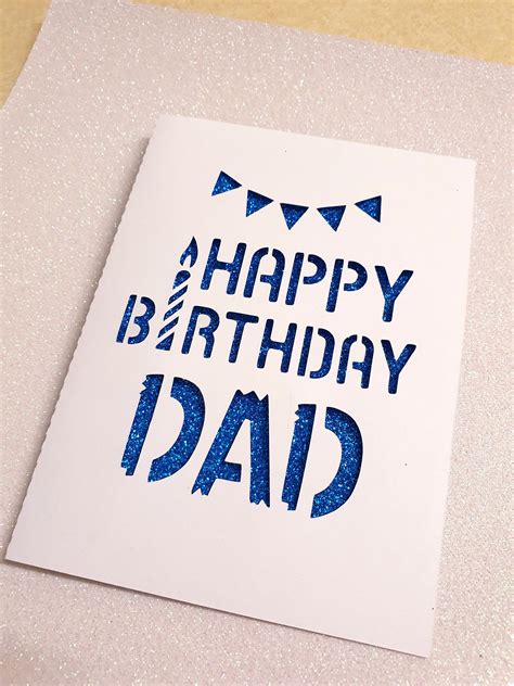 Happy Birthday Dad Card Paper Cut Cricut Silhouette Svg Etsy My XXX Hot Girl