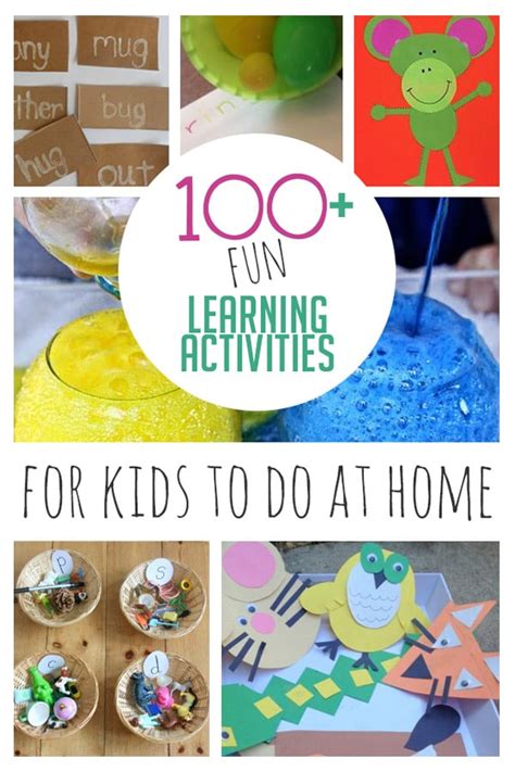100 Fun Learning Activities For Kids To Do At Home Hoawg