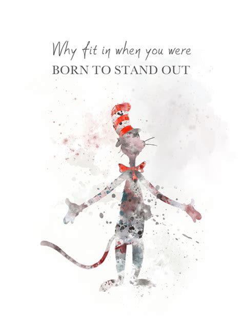 The Cat In The Hat Quote Art Print Dr Seuss Nursery T Wall Art