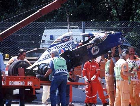 The Remains Of Ayrton Senna S Car After His Fatal Crash F1 Crash Aryton Senna F1 Motorsport