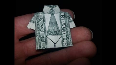 How To Make A Dollar Bill Origami Shirt With Tie Money Transformer
