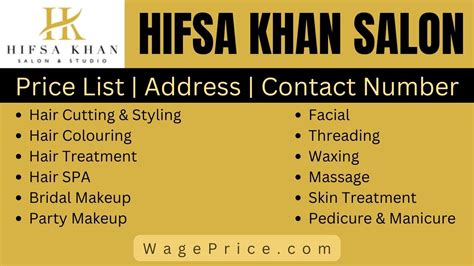 Hifsa Khan Salon Price List Updated Contact Number Location