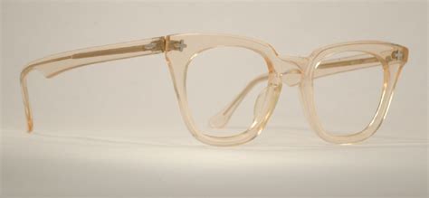 Optometrist Attic Bandl Men S Amber Plastic Vintage Eyeglasses