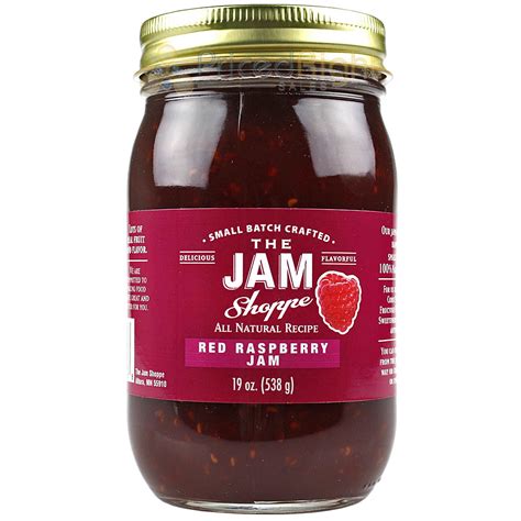 The Jam Shoppe All Natural Red Raspberry Jam 19 Oz Handcrafted Real