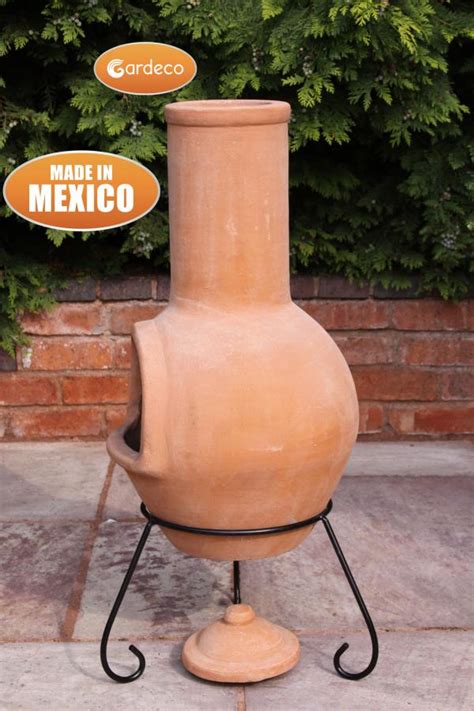 Colima Terracotta Large Mexican Chimenea Outdoor Heating Company