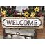 Buy WELCOME SIGN Vertical For Home Rustic Metal Tin Welcome On 