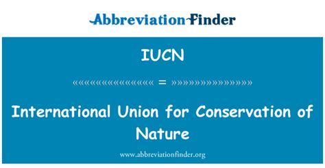 Iucn Definición Unión Internacional Para La Conservación De La