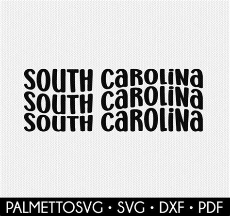 South Carolina Svg South Carolina Dxf File South Carolina Etsy