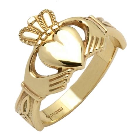 Gents Trinity Knot Yellow Gold Claddagh Ring Claddagh Rings Rings
