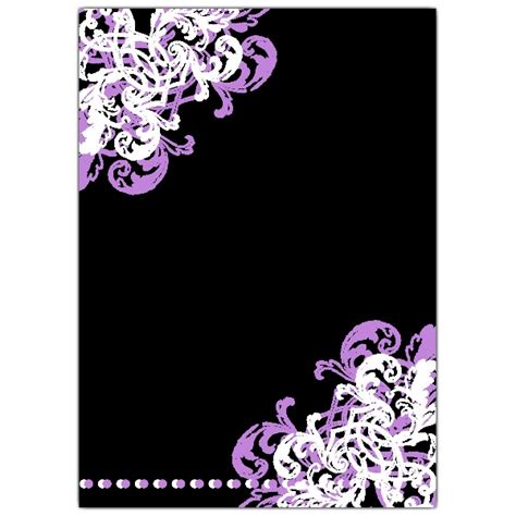 black violet ornamental corner gatefold birthday