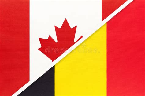 Canada And Belgium Symbol Of National Flags From Textile Championship