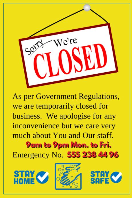 copy of sorry we re closed temporarily postermywall