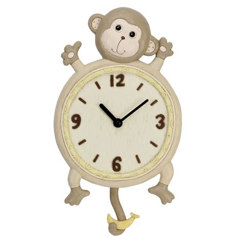 Animal Style Wall Clocks Hanging Childrens Bedroom Clock With Pendulum