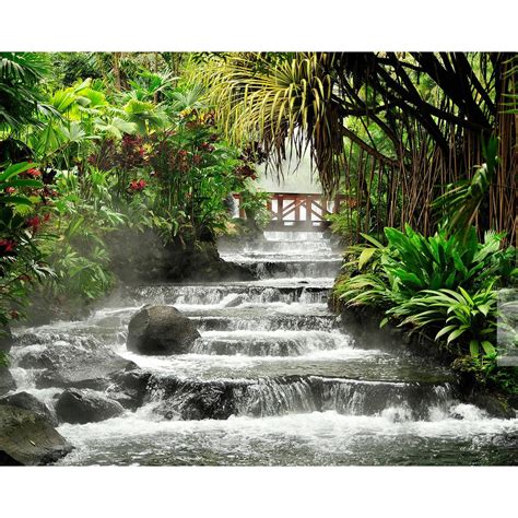 Tranquil Waterfall Wall Mural Wr50515 The Home Depot