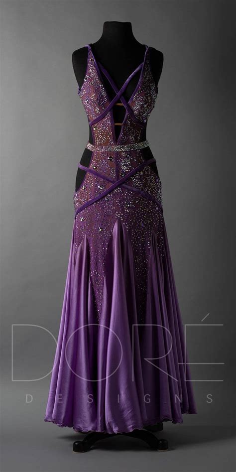 purple lace smooth with velvet trim and paradise shine stoning dorÉ designs smooth ballroom